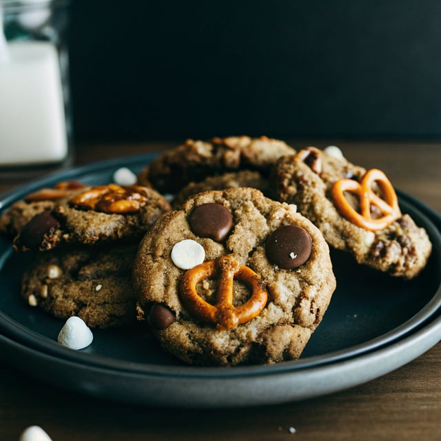 Salted Pretzel Peanut Butter Cup Cookies