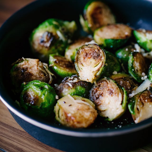 Sautéed Brussels Sprouts with Lemon & Parmesan
