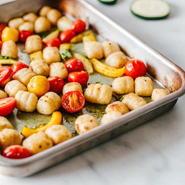 Sheet Pan Pesto Gnocchi