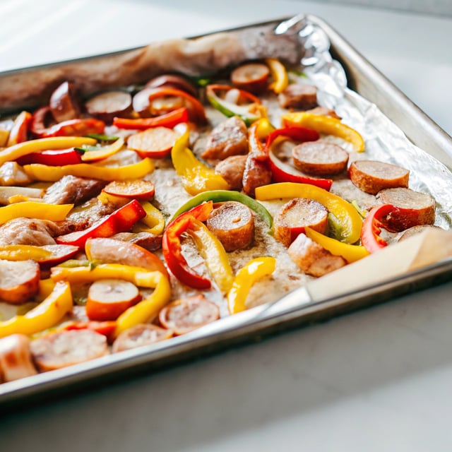 Sheet Pan Sausage and Peppers