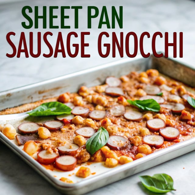 Sheet Pan Sausage Gnocchi