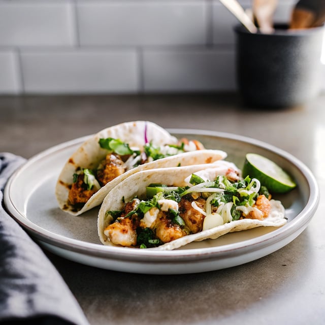 Shrimp Tacos with Grilled Poblano Salsa
