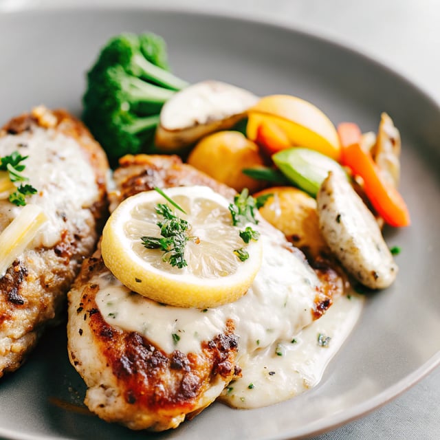 Skillet Creamy Lemon Rosemary Chicken