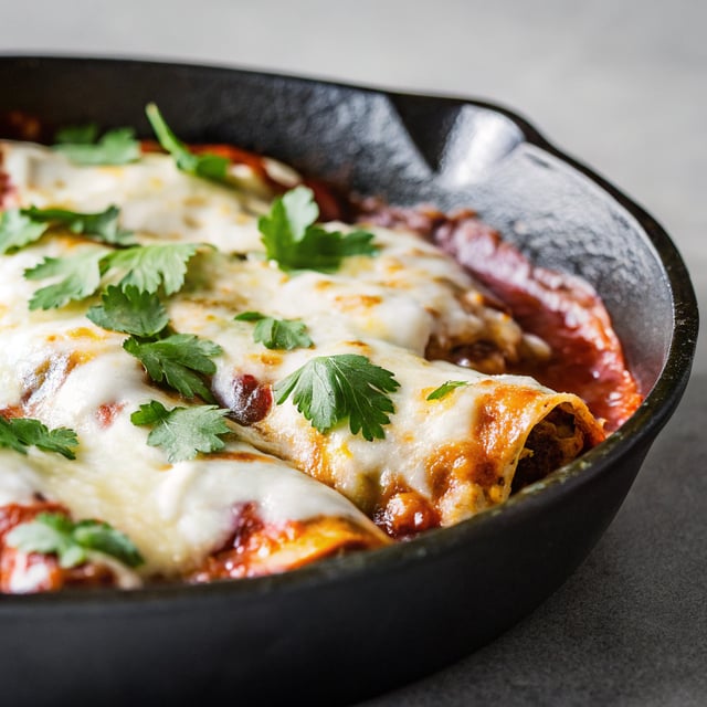 Skillet Vegetarian Enchiladas