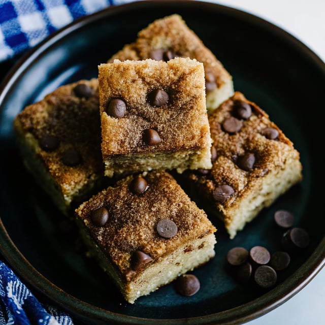 Snickerdoodle Blondies with Cinnamon Chips