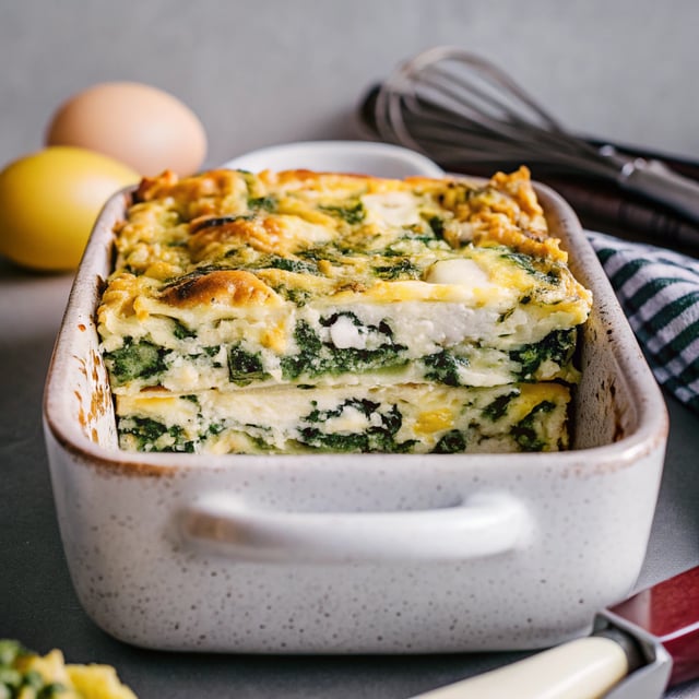 Spinach Artichoke Egg Casserole