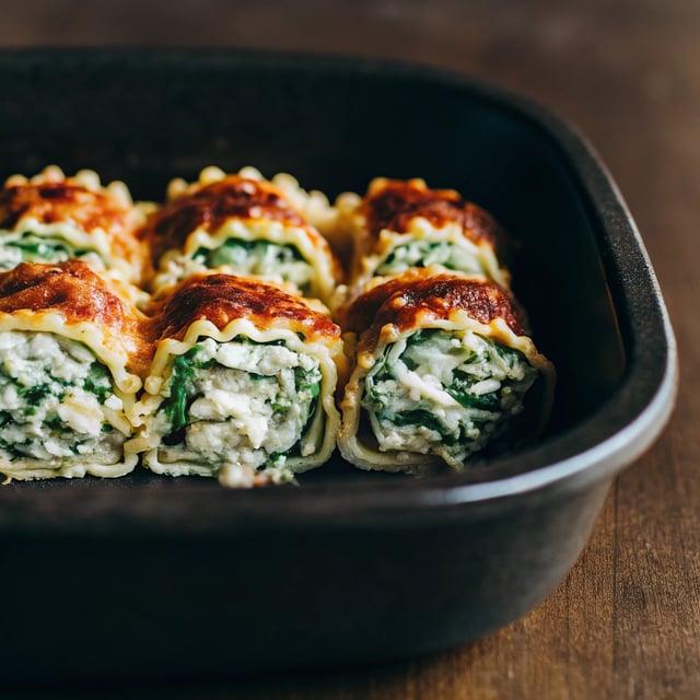 Spinach Artichoke Lasagna Roll Ups