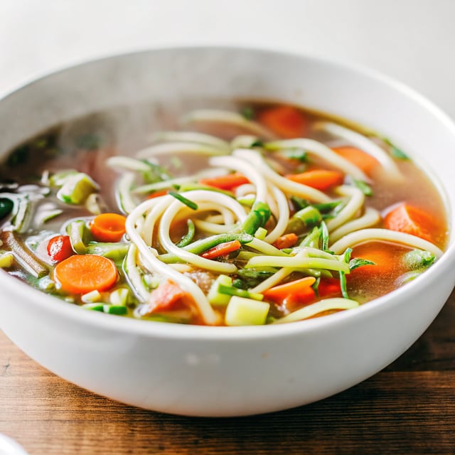 Spring Vegetable Zucchini Noodle Soup