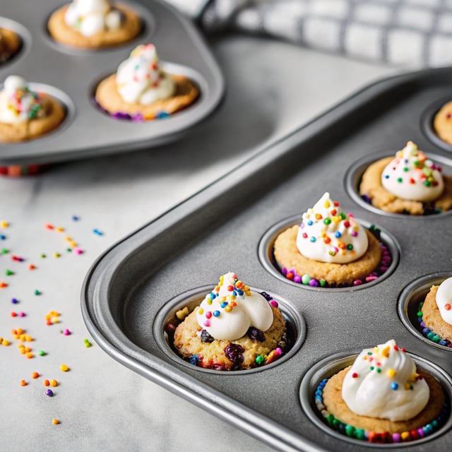 Sprinkle Chocolate Chip Cookie Cups
