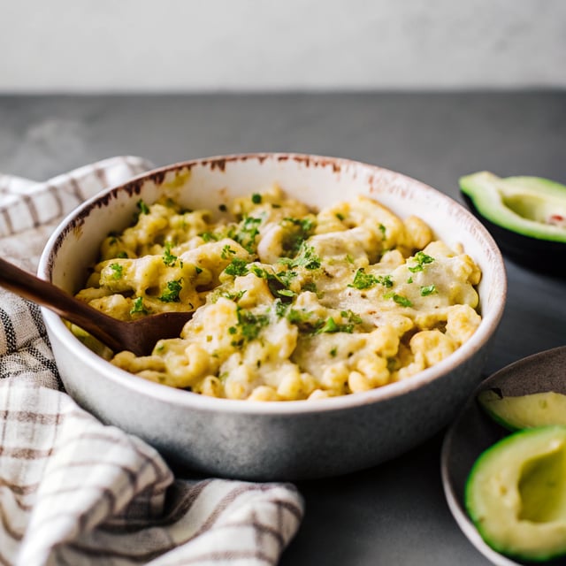 Stovetop Avocado Mac and Cheese
