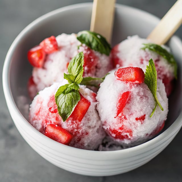 Strawberry Basil Sorbet