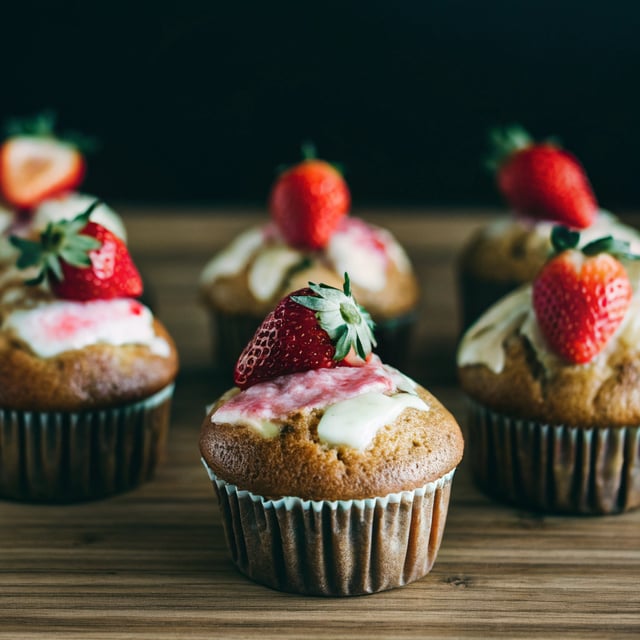 Strawberry Cheesecake Muffins