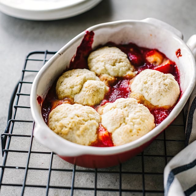Strawberry Rhubarb Cobbler