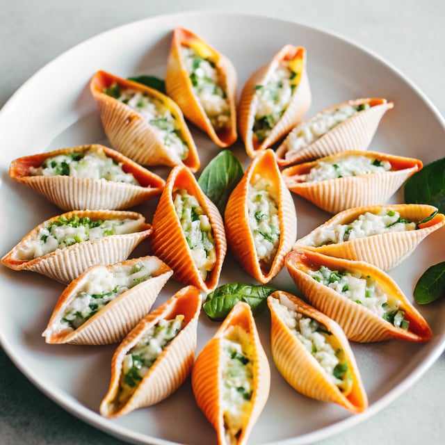 Stuffed Shells with Ricotta, Spinach, and Portobello Mushrooms