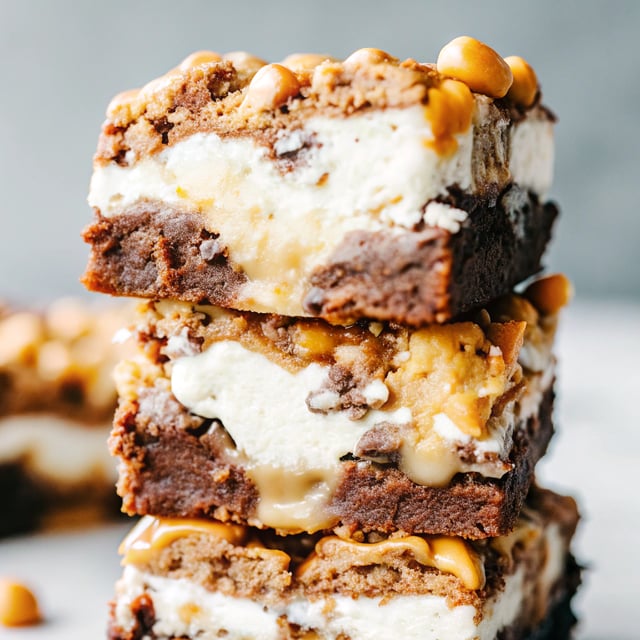 Toffee Ice Cream Brownie Bars