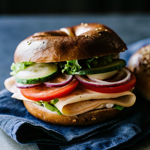 Turkey Havarti Bagel Sandwich