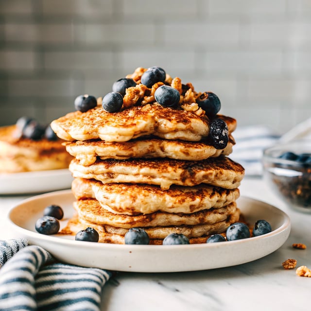 Whole Wheat Blueberry Granola Pancakes