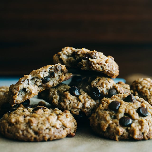 Whole Wheat Oatmeal Chocolate Chip Cookies {Made with Coconut Oil}