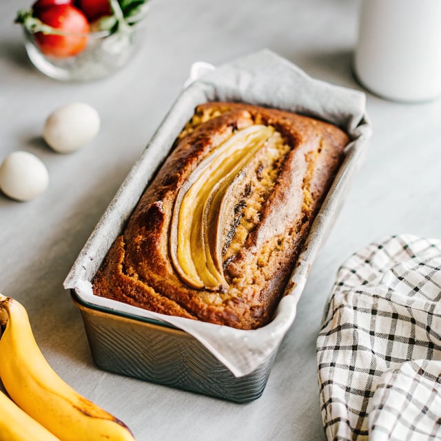 Whole Wheat Roasted Banana Bread