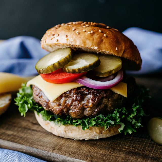 50/50 Mushroom Beef Burger
