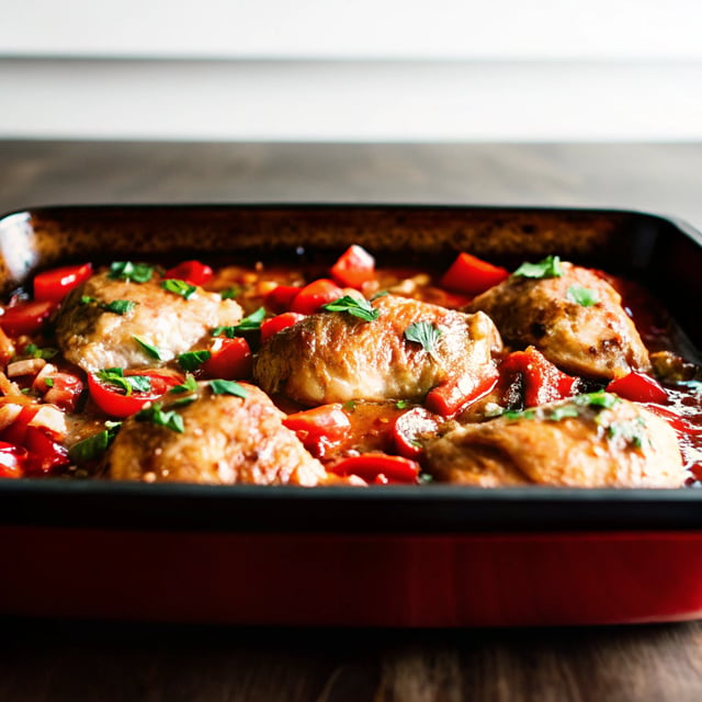 Artichoke Pepper Braised Chicken