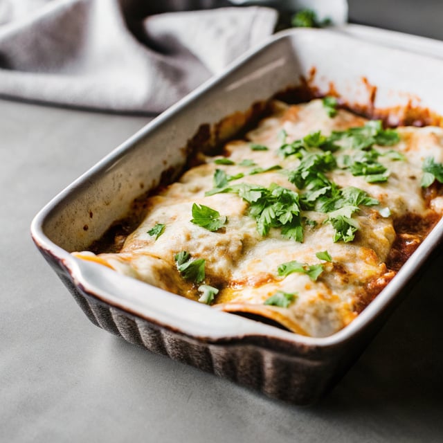 Bean and Cheese Enchiladas