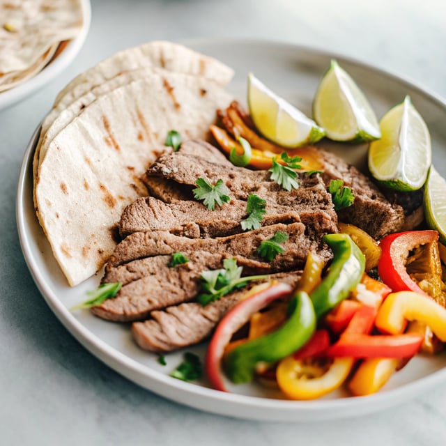 Beef Fajitas with a Cilantro Lime Marinade