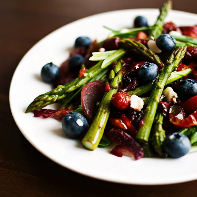 Blueberry and Grilled Asparagus Salad