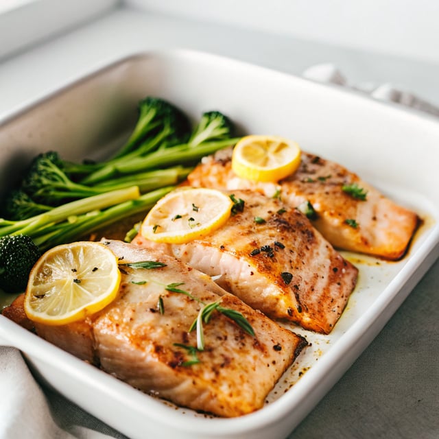 Broiled Salmon with Broccolini