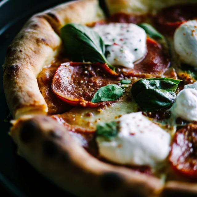 Burrata Pepperoni Pizza