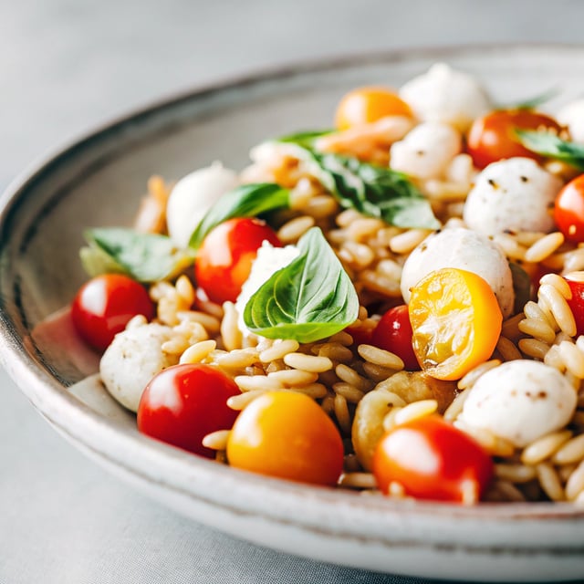 Caprese Orzo Pasta Salad