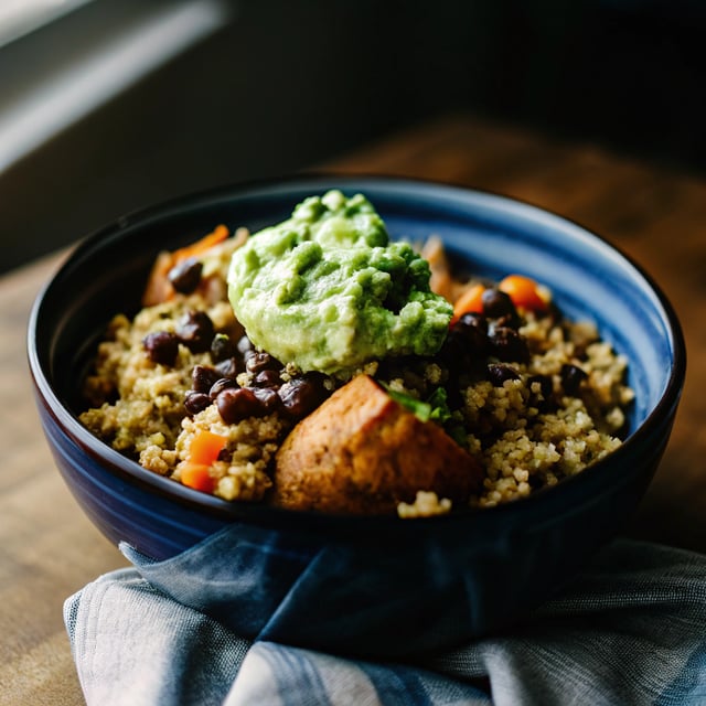 Cauliflower Rice Veggie Bowls (with Instant Pot Black Beans)