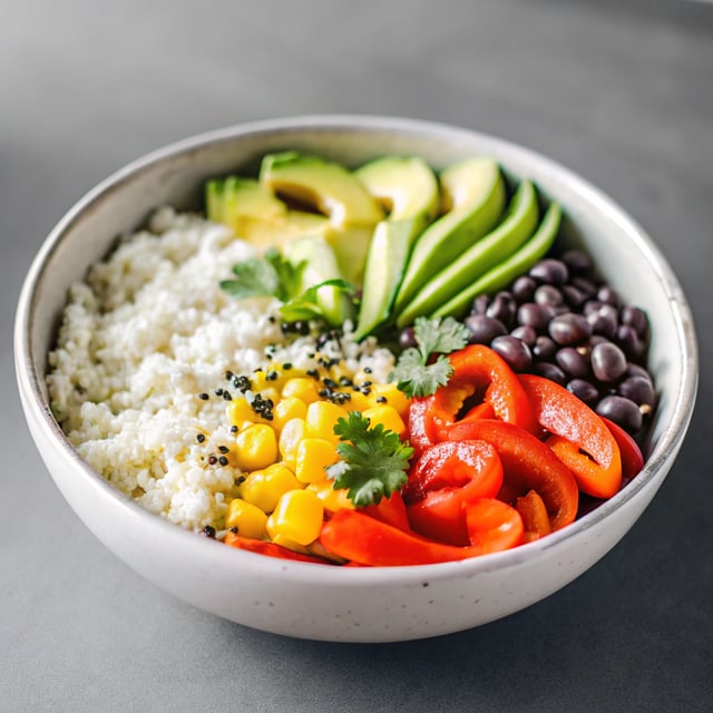 Cauliflower Rice Veggie Burrito Bowl