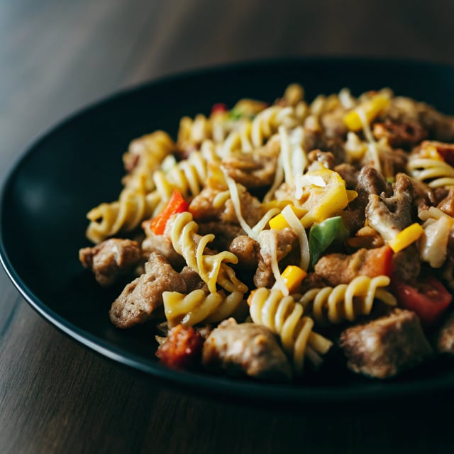 Cheesy Chicken Taco Chili Pasta
