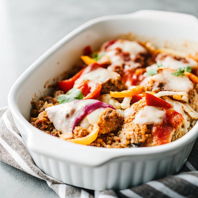 Chicken Fajita Skillet Quinoa Bake