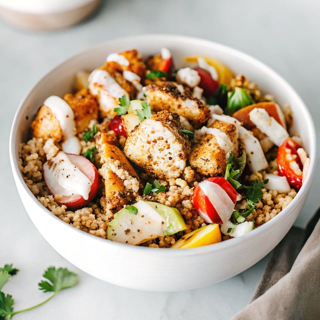 Chicken Tawook Quinoa Bowls