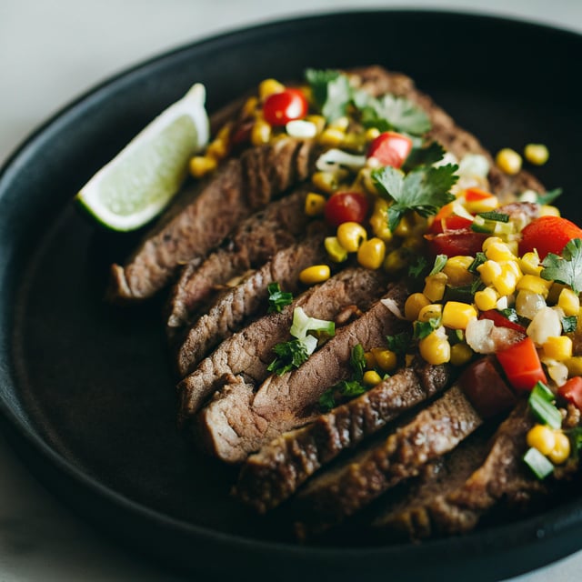 Chipotle Flank Steak with Corn Salsa