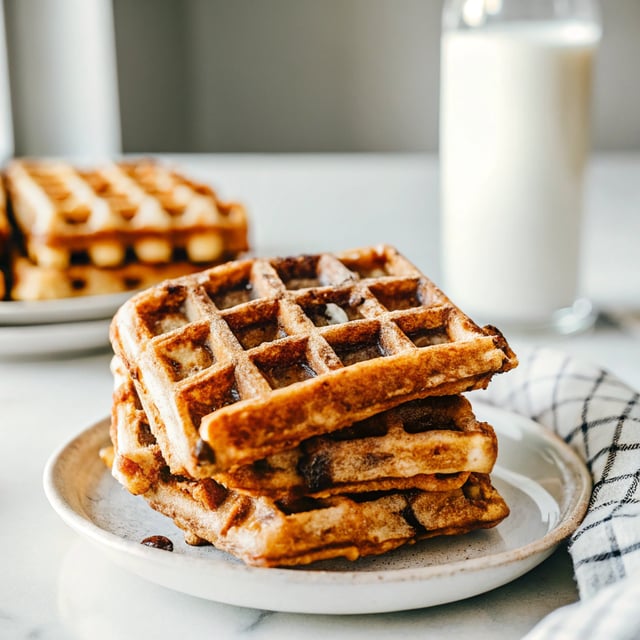 Chocolate Chip Almond Waffles
