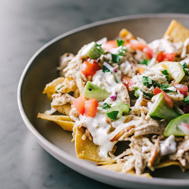 Chrissy’s Chicken Nachos with Avocado Salsa