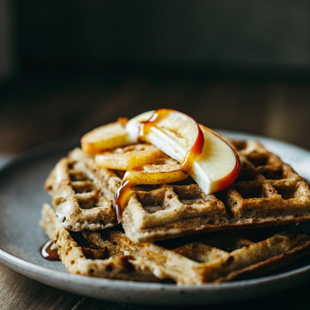 Cinnamon Apple Greek Yogurt Waffles