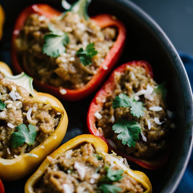 Coconut Curry Stuffed Peppers
