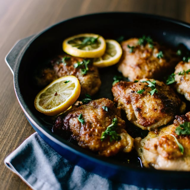Crispy Lemon Chicken Thighs