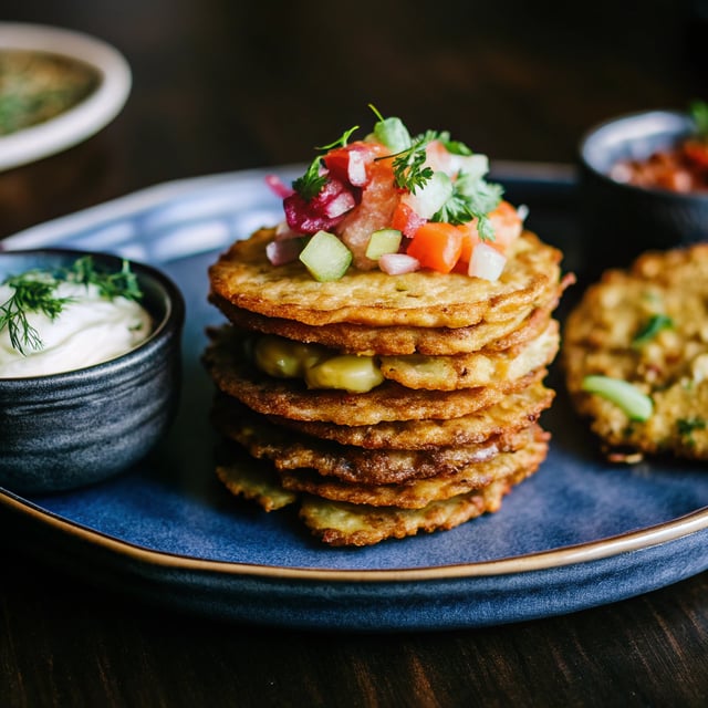 Crispy Potato Latkes with a Topping Bar