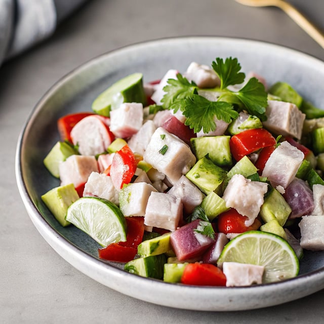 Cucumber Avocado Ahi Ceviche
