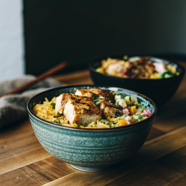 Curried Salmon Rice Bowl