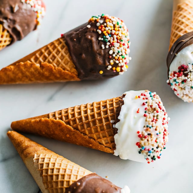 DIY Dipped Ice Cream Cones