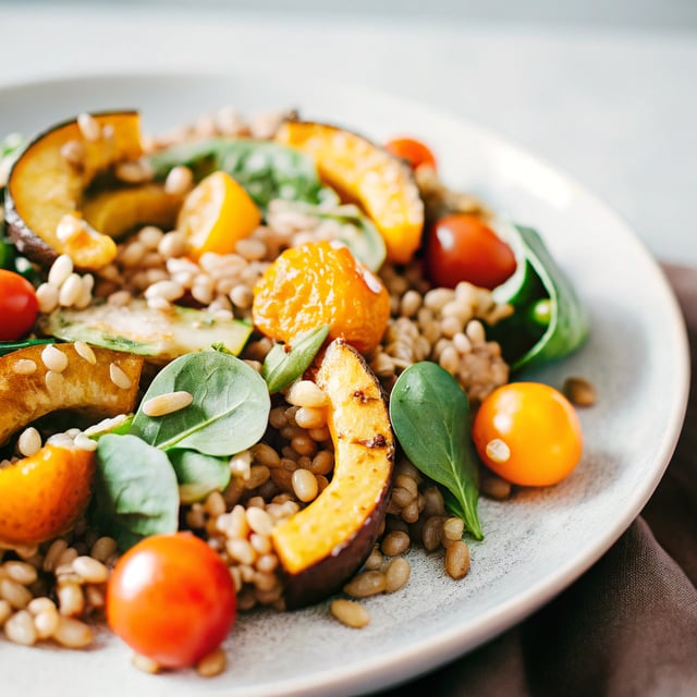 Farro Delicata Squash Salad