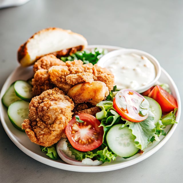 Fried Chicken Sandwich Salad from Honor Bar