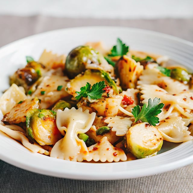 Garlic Brussels Sprouts Pasta