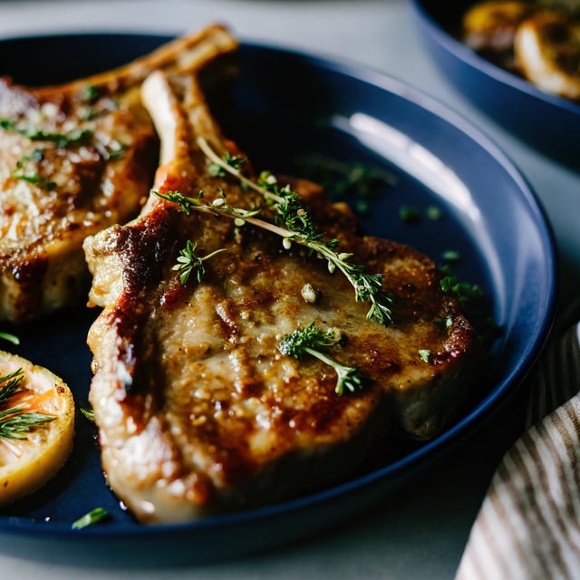 Garlic Thyme Pork Chops